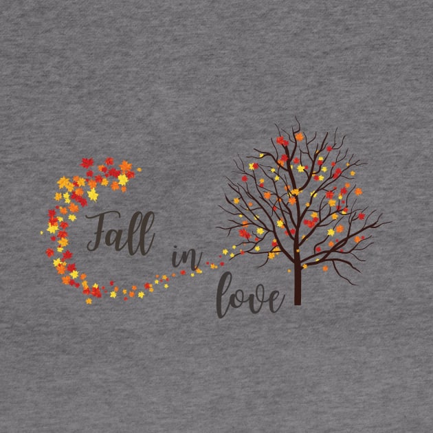 Fall in Love Autumn Design by Ken Adams Store